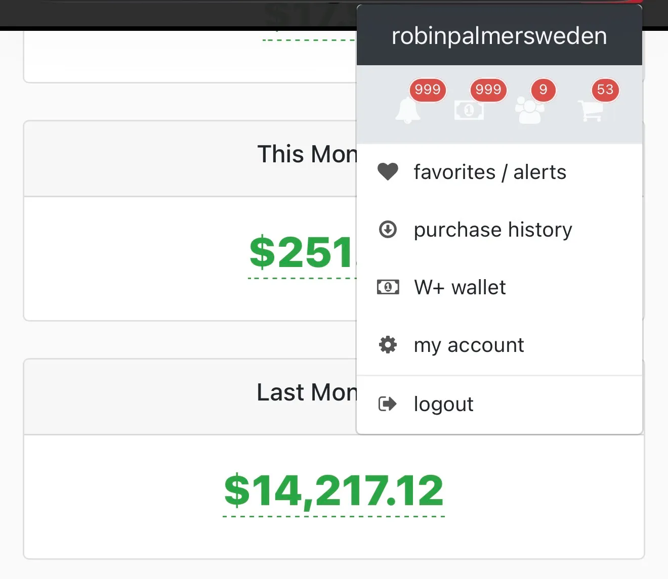 WarriorPlus dashboard showing real earnings